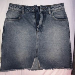 Topshop High-Wasted Denim Skirt